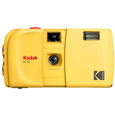 Kodak EC35 35mm Film Camera 35mm, Reusable, Focus-Free, Built-in Flash, Slide Cover, Beginner Friendly (Film & AA Battery are not Included) (Single, Butter Yellow) Kodak EC35 35mm Film Camera 35mm, Reusable, Focus-Free, Built-in Flash, Slide Cover, Beginner Friendly (Film & AA Battery are not Included) (Single, Butter Yellow)