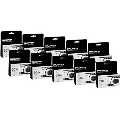 Praktica Single Use Disposable Camera 27 Shots Black & White Film Pack of 10 for weddings, gatherings, travel & more Praktica Single Use Disposable Camera 27 Shots Black & White Film Pack of 10 for weddings, gatherings, travel & more