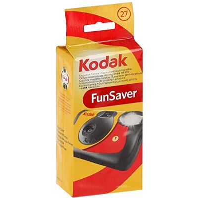 Kodak FunSaver Flash 27exp Single-Use 35mm Camera, Auto ON/OFF Flash, LED Indicator, Automatic Exposure Control Black Kodak FunSaver Flash 27exp Single-Use 35mm Camera, Auto ON/OFF Flash, LED Indicator, Automatic Exposure Control Black