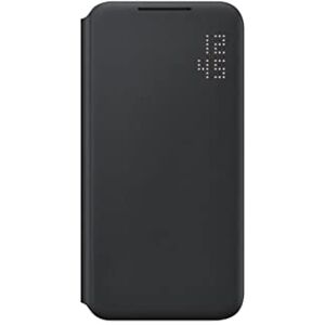 SAMSUNG Galaxy S22 LED View Cover, Protective Phone Case, Tap Control, Card Pocket, Customizable, Shockproof, US Version, Black,EF-NS901PBEGUS SAMSUNG Galaxy S22 LED View Cover, Protective Phone Case, Tap Control, Card Pocket, Customizable, Shockproof, US Version, Black,EF-NS901PBEGUS