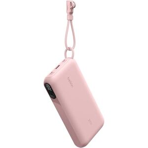 Belkin Portable Charger, USB-C Power Bank 20,000mAh with 2x Type C Ports & 1x USB-A Port, Digital Battery Display, 20W Charging for iPhone 16 Series, Samsung Galaxy S25, Pixel 9, iPad, & More Pink Belkin Portable Charger, USB-C Power Bank 20,000mAh with 2x Type C Ports & 1x USB-A Port, Digital Battery Display, 20W Charging for iPhone 16 Series, Samsung Galaxy S25, Pixel 9, iPad, & More Pink