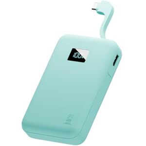 Juice Eco Integrated Power Bank, Portable Charger 10,000 mAh with Built-in Cable & Digital Display, USB-C Output, Power Bank for iPhone 16 17 Pro Max, Samsung, Android, DJI Osmo Pocket 3 Teal Juice Eco Integrated Power Bank, Portable Charger 10,000 mAh with Built-in Cable & Digital Display, USB-C Output, Power Bank for iPhone 16 17 Pro Max, Samsung, Android, DJI Osmo Pocket 3 Teal