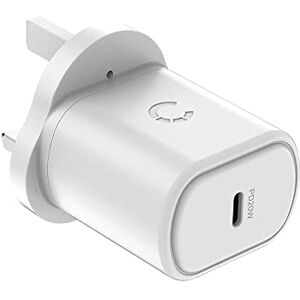 Cygnett PowerPlus 20W USB-C PD Wall Charger – Compact Fast Charger for iPhone 16/15/14/13/12 & Galaxy S24/S23, USB-C Power Delivery, UK Plug Cygnett PowerPlus 20W USB-C PD Wall Charger – Compact Fast Charger for iPhone 16/15/14/13/12 & Galaxy S24/S23, USB-C Power Delivery, UK Plug