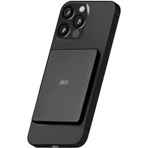 Juice Slim 5,000 mAh Magnetic Wireless Power Bank – 15 W Wireless Charging, USB‑C Fast Charge, Portable Battery for iPhone 17 Pro & Qi Devices Black Juice Slim 5,000 mAh Magnetic Wireless Power Bank – 15 W Wireless Charging, USB‑C Fast Charge, Portable Battery for iPhone 17 Pro & Qi Devices Black