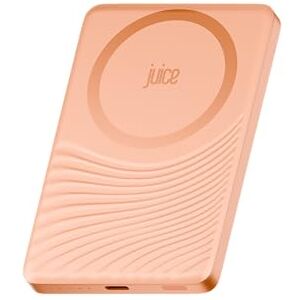 Juice Slim Wavey Power Bank, 5,000mAh Magnetic Battery Pack, Qi-Enabled 15W Max Fast MagSafe-Compatible Portable Charger, Slimline Design, for iPhone Air/17/16/15 Series Orange Juice Slim Wavey Power Bank, 5,000mAh Magnetic Battery Pack, Qi-Enabled 15W Max Fast MagSafe-Compatible Portable Charger, Slimline Design, for iPhone Air/17/16/15 Series Orange