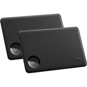 Tile by Life360 Slim Wallet Finder, Bluetooth Tracker and Item Locator for Luggage Tags, Passports and More, Both iOS and Android Compatible, Phone Finder, Pack of 2 (Black) Tile by Life360 Slim Wallet Finder, Bluetooth Tracker and Item Locator for Luggage Tags, Passports and More, Both iOS and Android Compatible, Phone Finder, Pack of 2 (Black)