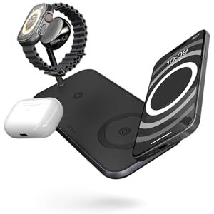 OtterBox Zens Dual Plus Watch Wireless Charger, 10 W Wireless Charging Station for iPhone, Apple Watch, Qi devices, Includes 24 W Power Adapter (EU, UK, US) and 1.5 M Integrated Cable, Black OtterBox Zens Dual Plus Watch Wireless Charger, 10 W Wireless Charging Station for iPhone, Apple Watch, Qi devices, Includes 24 W Power Adapter (EU, UK, US) and 1.5 M Integrated Cable, Black