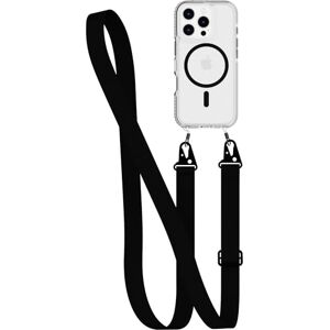 tech21 EvoCrystal w/Crossbody for iPhone 16 Pro Compatible with MagSafe Impact Protection Case 15x Military Standard Tested With CrossBody Lanyard -in Black tech21 EvoCrystal w/Crossbody for iPhone 16 Pro Compatible with MagSafe Impact Protection Case 15x Military Standard Tested With CrossBody Lanyard -in Black