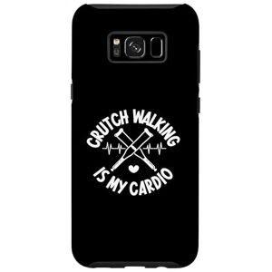 Ankle fracture and leg fracture designs Galaxy S8+ Sporty with crutches Case