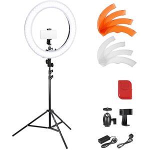 NEEWER 18 Inch/45cm LED Ring Light with Tripod Stand, Phone Holder, 58W 5600K Large Selfie Ringlight Compatible with iPhone Camera for Streaming Makeup Studio Photo Video Recording Filming, RL-18 NEEWER 18 Inch/45cm LED Ring Light with Tripod Stand, Phone Holder, 58W 5600K Large Selfie Ringlight Compatible with iPhone Camera for Streaming Makeup Studio Photo Video Recording Filming, RL-18
