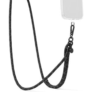 PopSockets Phone Lanyard, Phone Holder, Crossbody Device Strap Paracord Black PopSockets Phone Lanyard, Phone Holder, Crossbody Device Strap Paracord Black