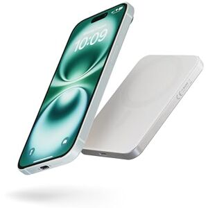 OtterBox Zens Slim Aluminium Power Bank Qi2 5k mAh, MagSafe 15W Wireless Charger for iPhone Air/17/16/15/14/13/12 and AirPods, Includes 30 cm USB C-C Cable, White OtterBox Zens Slim Aluminium Power Bank Qi2 5k mAh, MagSafe 15W Wireless Charger for iPhone Air/17/16/15/14/13/12 and AirPods, Includes 30 cm USB C-C Cable, White