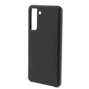 4smarts Cupertino Liquid Silicone Mobile Phone Case for Samsung Galaxy S21 5G Silky Soft Matte Silicone Case Samsung S21 5G with Soft Inner Lining [Scratch-Resistant & Shockproof] - Black