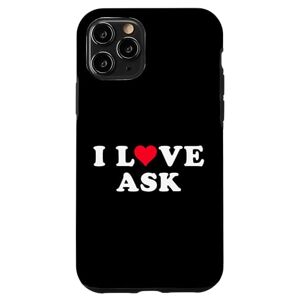ASK iPhone 11 Pro I Love Ask Matching Girlfriend & Boyfriend Ask Name Case
