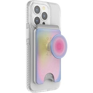 PopSockets Phone Wallet with Expanding Grip and Adapter Ring for MagSafe®, Phone Card Holder, Wireless Charging Compatible, Wallet Compatible with MagSafe Aura PopSockets Phone Wallet with Expanding Grip and Adapter Ring for MagSafe®, Phone Card Holder, Wireless Charging Compatible, Wallet Compatible with MagSafe Aura