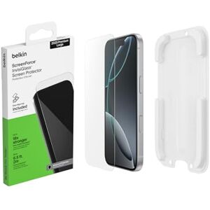 Belkin ScreenForce InvisiGlass Screen Protector for iPhone 17 Pro Max, Scratch-Resistant Impact Protection with Included Easy Align Tray for Bubble Free Application, Case-Friendly, Recycled glass Belkin ScreenForce InvisiGlass Screen Protector for iPhone 17 Pro Max, Scratch-Resistant Impact Protection with Included Easy Align Tray for Bubble Free Application, Case-Friendly, Recycled glass