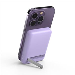 Belkin 5000 mAh Magnetic Wireless Power Bank, Portable Charger Compatible with MagSafe with Pass-thru Charging, 7.5W Output, 10W Input and Kickstand, Compatible with iPhone 16, 15, 14 Series – Purple Belkin 5000 mAh Magnetic Wireless Power Bank, Portable Charger Compatible with MagSafe with Pass-thru Charging, 7.5W Output, 10W Input and Kickstand, Compatible with iPhone 16, 15, 14 Series – Purple