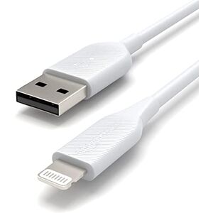 Amazon Basics USB-A to Lightning ABS Charger Cable, MFi Certified Charger for Apple iPhone 14 13 12 11 X Xs Pro, Pro Max, Plus, iPad, Pack of 2, 0.9 m, White Amazon Basics USB-A to Lightning ABS Charger Cable, MFi Certified Charger for Apple iPhone 14 13 12 11 X Xs Pro, Pro Max, Plus, iPad, Pack of 2, 0.9 m, White