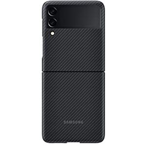 SAMSUNG Galaxy Z Flip 3 Phone Case, Aramid Protective Cover, Heavy Duty, Shockproof Smartphone Protector, US Version, Black (EF-XF711SBEGUS) SAMSUNG Galaxy Z Flip 3 Phone Case, Aramid Protective Cover, Heavy Duty, Shockproof Smartphone Protector, US Version, Black (EF-XF711SBEGUS)