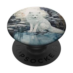 Arctic Beautiful Arctic Fox Themed For Kids Decorative PopSockets Swappable PopGrip