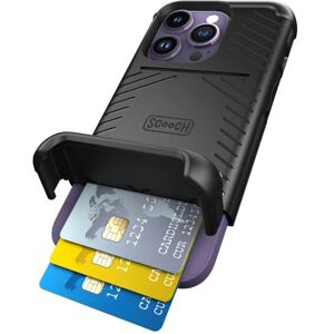 Scooch ® for iPhone 14 Pro Case with Card Holder, Wingmate Wallet Case with Hidden Card Slot and RFID Protection for up to 4 Cards, 10-Foot Drop Protection, Black Scooch ® for iPhone 14 Pro Case with Card Holder, Wingmate Wallet Case with Hidden Card Slot and RFID Protection for up to 4 Cards, 10-Foot Drop Protection, Black
