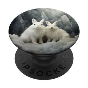 Arctic Cute Arctic Hares Animal Lover For Daughter Christmas PopSockets Swappable PopGrip