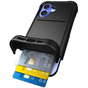 Scooch ® for iPhone 16 Case with Card Holder, Wingmate Wallet Case with Hidden Card Slot and RFID Protection for up to 4 Cards, 10-Foot Drop Protection, Black Scooch ® for iPhone 16 Case with Card Holder, Wingmate Wallet Case with Hidden Card Slot and RFID Protection for up to 4 Cards, 10-Foot Drop Protection, Black
