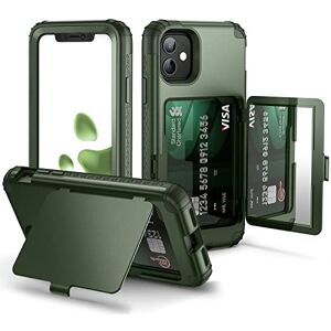 WeLoveCase iPhone 11 Wallet Case for Women Defender Credit Card Holder Cover with Hidden Mirror Three Layer Shockproof Heavy Duty Protection All-Round Protective Case for iPhone 11 Green WeLoveCase iPhone 11 Wallet Case for Women Defender Credit Card Holder Cover with Hidden Mirror Three Layer Shockproof Heavy Duty Protection All-Round Protective Case for iPhone 11 Green