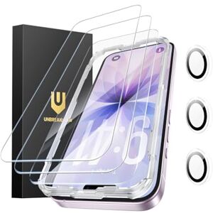UNBREAKcable 3-Pack for iPhone 17 Screen Protector with Camera Protection 9H Hardness HD Clarity Anti-Fingerprint Case Friendly 3 Tempered Glass + 3 Camera Lens Protectors-6.3 Inch UNBREAKcable 3-Pack for iPhone 17 Screen Protector with Camera Protection 9H Hardness HD Clarity Anti-Fingerprint Case Friendly 3 Tempered Glass + 3 Camera Lens Protectors-6.3 Inch