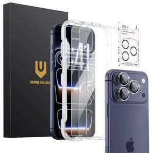 UNBREAKcable 3-Pack for iPhone 17 Pro Max Screen Protector with Camera Protection, 9H Hardness, HD Clarity, Anti-Fingerprint, Case Friendly, 3 Tempered Glass + 3 Camera Lens Protectors- 6.9-Inch UNBREAKcable 3-Pack for iPhone 17 Pro Max Screen Protector with Camera Protection, 9H Hardness, HD Clarity, Anti-Fingerprint, Case Friendly, 3 Tempered Glass + 3 Camera Lens Protectors- 6.9-Inch