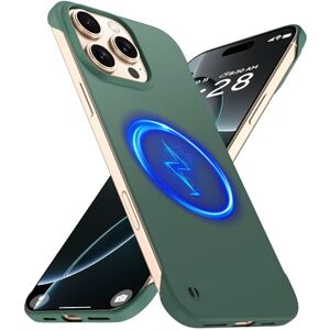 GRECAZO Magnetic Slim Case Fit for iPhone 16 Pro Phone Case 6.3"(2024) Ultra-Thin Lightweight Durable Frameless Matte Hard for MagSafe Cover Case with Pull Ring Shockproof Non Slip Rope-Dark Green GRECAZO Magnetic Slim Case Fit for iPhone 16 Pro Phone Case 6.3"(2024) Ultra-Thin Lightweight Durable Frameless Matte Hard for MagSafe Cover Case with Pull Ring Shockproof Non Slip Rope-Dark Green