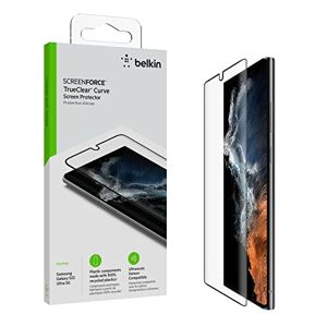 Belkin Galaxy S22 Ultra 5G TrueClearCurve Screen Protector, with Edge to Edge Fit and Flawless Application with Included Easy Alight Tray for Bubble Free Application and Case Compatible