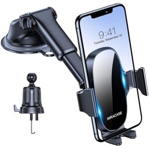 Miracase Car Phone Holder for Cars Dashboard Windscreen Air Vent Desk, 4in 1 Mobile phone Mount Automobile Cradle 360° Rotatable Stand for iPhone16 15 Pro Plus Max 14 13 12 11Samsung Miracase Car Phone Holder for Cars Dashboard Windscreen Air Vent Desk, 4in 1 Mobile phone Mount Automobile Cradle 360° Rotatable Stand for iPhone16 15 Pro Plus Max 14 13 12 11Samsung