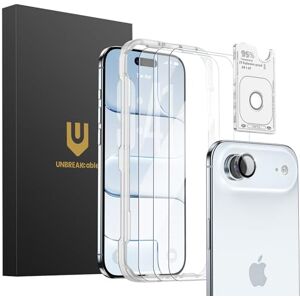 UNBREAKcable 3-Pack for iPhone 17 Air Screen Protector with Camera Protection, 9H Hardness, HD Clarity, Anti-Fingerprint, Case Friendly, 3 Tempered Glass + 3 Camera Lens Protectors-6.5 Inch UNBREAKcable 3-Pack for iPhone 17 Air Screen Protector with Camera Protection, 9H Hardness, HD Clarity, Anti-Fingerprint, Case Friendly, 3 Tempered Glass + 3 Camera Lens Protectors-6.5 Inch