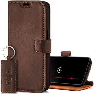 SURAZO Leather Wallet Mobile Phone Case Compatible with Samsung Galaxy A34 Flip & Fold Smartphone Case with Stand RFID Blocker, Magnet Closure, 3 Slots for Bank Cards Handcrafted European Leather SURAZO Leather Wallet Mobile Phone Case Compatible with Samsung Galaxy A34 Flip & Fold Smartphone Case with Stand RFID Blocker, Magnet Closure, 3 Slots for Bank Cards Handcrafted European Leather