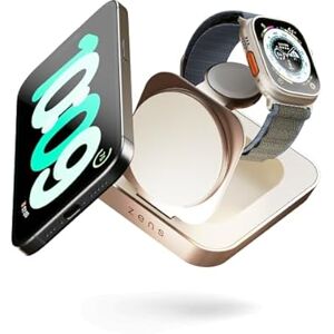 OtterBox Zens Nightstand Magnetic Wireless Charger Pro 2, MagSafe and Qi2 15 W Wireless Charger for iPhone, Apple Watch, AirPods, 20 W Power Adapter (EU, UK, US) and 1.5 M Integrated Cable, Copper OtterBox Zens Nightstand Magnetic Wireless Charger Pro 2, MagSafe and Qi2 15 W Wireless Charger for iPhone, Apple Watch, AirPods, 20 W Power Adapter (EU, UK, US) and 1.5 M Integrated Cable, Copper