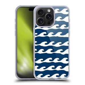 Head Case Designs Officially Licensed Andrea Lauren Design Blue Waves Sea Animals Soft Gel Case Compatible with Apple iPhone 15 Pro Max and Compatible With MagSafe Accessories
