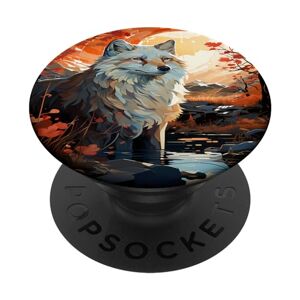 Arctic Funny Arctic Fox Themed For Kids Christmas PopSockets Swappable PopGrip