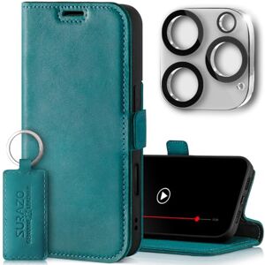 SURAZO Slim Magnetic Phone Case for Apple iPhone 16 Pro Foldable Genuine Leather Protective Flip Wallet Cover With Card Slot, RFID Protection, Camera Protection SURAZO Slim Magnetic Phone Case for Apple iPhone 16 Pro Foldable Genuine Leather Protective Flip Wallet Cover With Card Slot, RFID Protection, Camera Protection