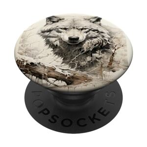 Arctic Cute Arctic Wolf Animal Lover For Husband Christmas PopSockets Swappable PopGrip