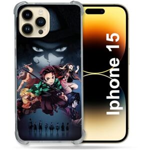 Cokitec Reinforced Case for iPhone 15 (6.1) Manga Demon Slayer Black Cokitec Reinforced Case for iPhone 15 (6.1) Manga Demon Slayer Black