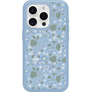 OtterBox iPhone 15 Pro (Only) Symmetry Series Clear Case DAWN FLORAL (Blue), snaps to MagSafe, ultra-sleek, raised edges protect camera & screen OtterBox iPhone 15 Pro (Only) Symmetry Series Clear Case DAWN FLORAL (Blue), snaps to MagSafe, ultra-sleek, raised edges protect camera & screen