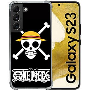 Cokitec Reinforced Tempered Glass Case for Samsung Galaxy S23 Manga One Piece Skull Design Cokitec Reinforced Tempered Glass Case for Samsung Galaxy S23 Manga One Piece Skull Design