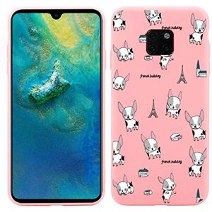 ZhuoFan Huawei Mate 20 Pro Case, Phone Cases Pink Liquid Silicone with Pattern Shockproof Soft Flexible Gel TPU Rubber Back Cover Bumper Skin for Huawei Mate 20Pro Smartphone, Bulldog ZhuoFan Huawei Mate 20 Pro Case, Phone Cases Pink Liquid Silicone with Pattern Shockproof Soft Flexible Gel TPU Rubber Back Cover Bumper Skin for Huawei Mate 20Pro Smartphone, Bulldog