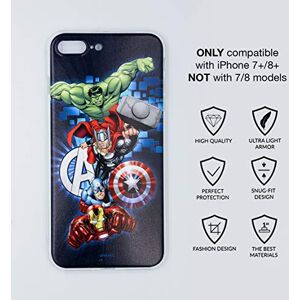 ERT GROUP Original Marvel Avengers TPU Case for iPhone 7 PLUS, iPhone 8 PLUS, Liquid Silicone Cover, Flexible and Slim, Protective for Screen, Shockproof and Anti-Scratch Phone Case Navy blue ERT GROUP Original Marvel Avengers TPU Case for iPhone 7 PLUS, iPhone 8 PLUS, Liquid Silicone Cover, Flexible and Slim, Protective for Screen, Shockproof and Anti-Scratch Phone Case Navy blue