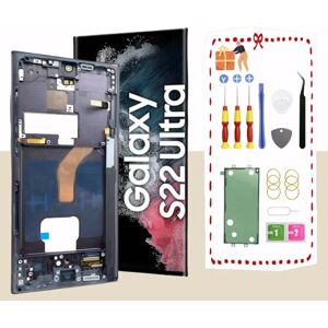 LNONLS OLED for Samsung Galaxy S22 Ultra 5G LCD Display Screen Assembly Replacement for Samsung S22 Ultra Touch Digitizer Screen with Frame Toolkits S908U S908A US Version Black LNONLS OLED for Samsung Galaxy S22 Ultra 5G LCD Display Screen Assembly Replacement for Samsung S22 Ultra Touch Digitizer Screen with Frame Toolkits S908U S908A US Version Black