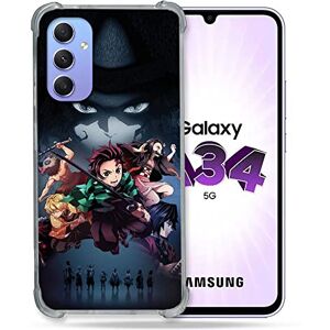 Cokitec Tempered Glass Reinforced Case for Samsung Galaxy A34 5G Manga Demon Slayer Black Cokitec Tempered Glass Reinforced Case for Samsung Galaxy A34 5G Manga Demon Slayer Black
