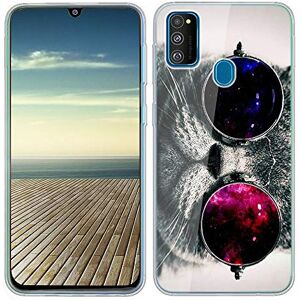 ZhuoFan Samsung Galaxy M21 / Galaxy M30S Case, Phone Case Transparent Clear with Pattern Slim Shockproof Soft TPU Silicone Cover Bumper Skin for Samsung Galaxy M30S, Cat ZhuoFan Samsung Galaxy M21 / Galaxy M30S Case, Phone Case Transparent Clear with Pattern Slim Shockproof Soft TPU Silicone Cover Bumper Skin for Samsung Galaxy M30S, Cat