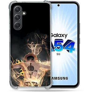 Cokitec Tempered Glass Reinforced Case for Samsung Galaxy A54 5G Manga One Piece Ace Black Cokitec Tempered Glass Reinforced Case for Samsung Galaxy A54 5G Manga One Piece Ace Black