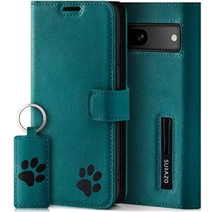 SURAZO Leather Wallet Mobile Phone Case Compatible with Google Pixel 7a Flip & Fold Smartphone Case with Stand, RFID Blocker, Magnet Closure, 3 Slots for Bank Cards Handcrafted European Leather SURAZO Leather Wallet Mobile Phone Case Compatible with Google Pixel 7a Flip & Fold Smartphone Case with Stand, RFID Blocker, Magnet Closure, 3 Slots for Bank Cards Handcrafted European Leather